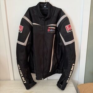 Suzuki 2XL Black Motorcycle Jacket